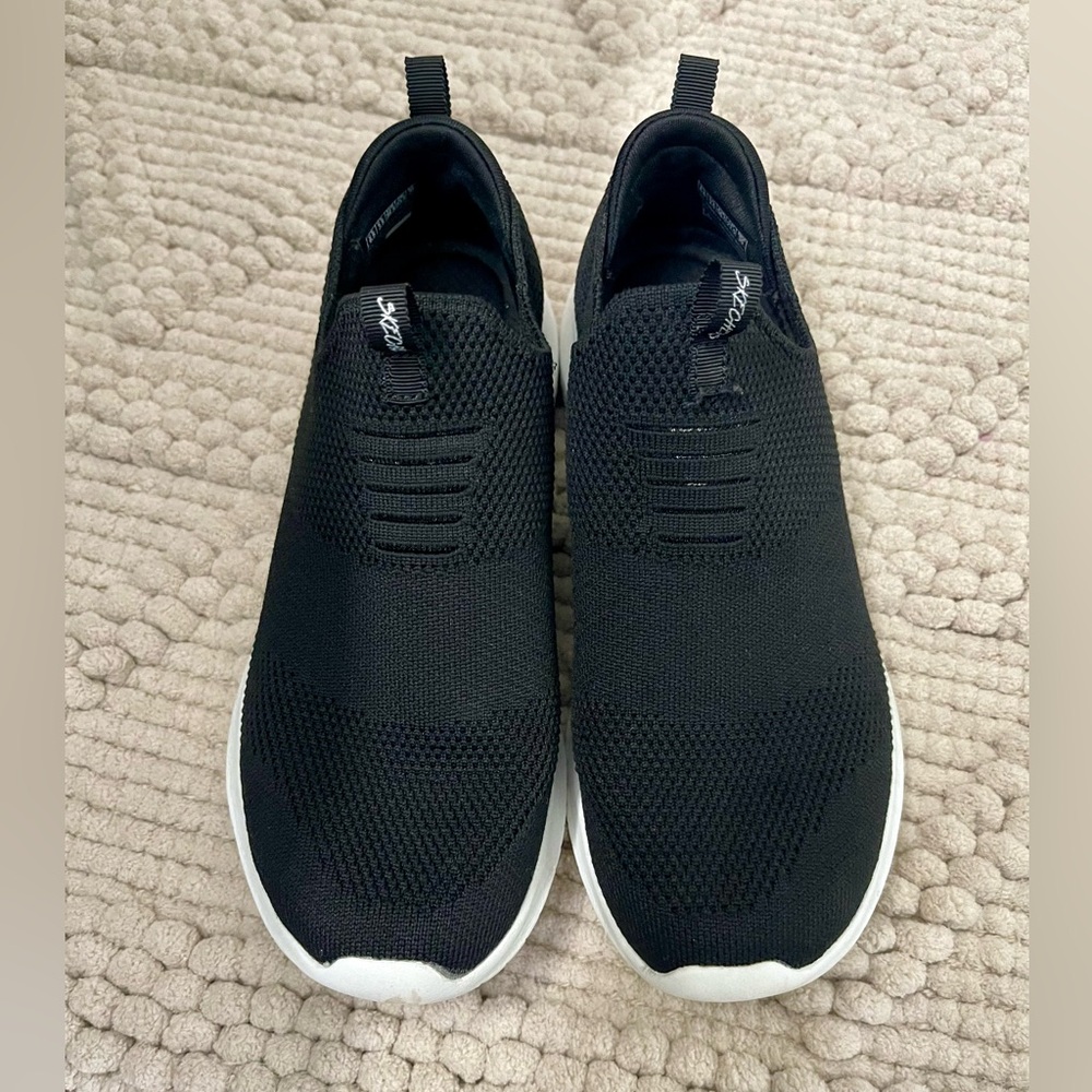 Slip-On Women’s Air-Cooled Memory Foam Sketchers - Black